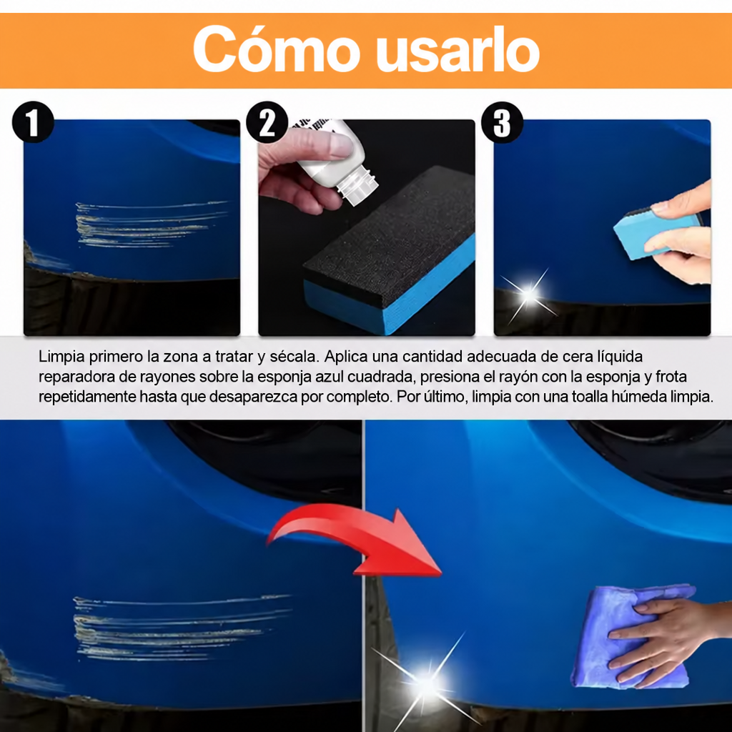 Pulimento Reparador de Arañazos para Coche – Restaura el Brillo de la Carrocería